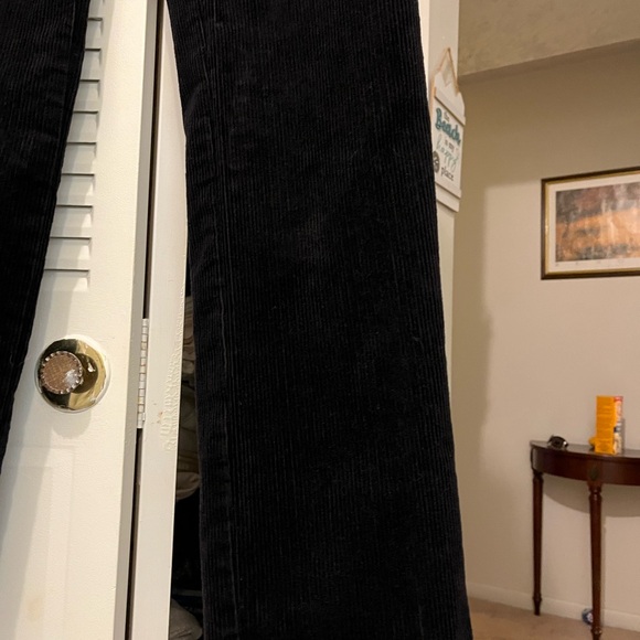 Newport News Jeanology Corduroy Straight Leg Black Jeans, Size 6 Tall - Picture 3 of 7
